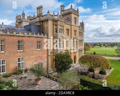 High View of Englefield House and gardens, Englefield, Thale, Reading, Berkshire, England, UK, GB. Stock Photo