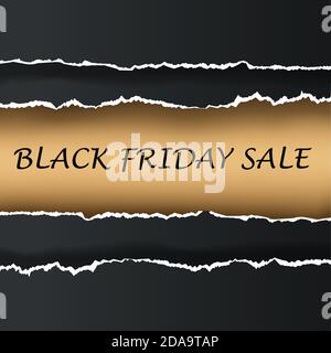 Black friday vector banner paper ill Stock Vector