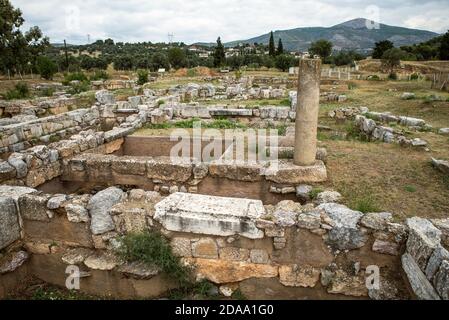 The ancient city of Eretria. Euboea, Greece. Stock Photo