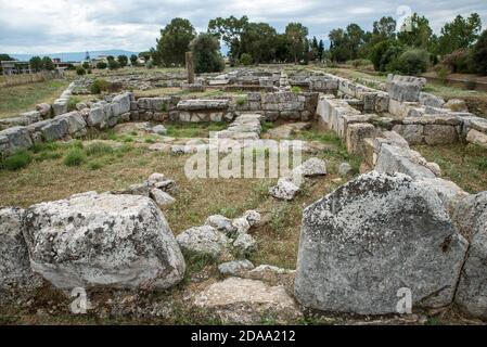 The ancient city of Eretria. Euboea, Greece. Stock Photo