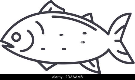 fish line icon vector illustration eps 10 isolated Stock Vector