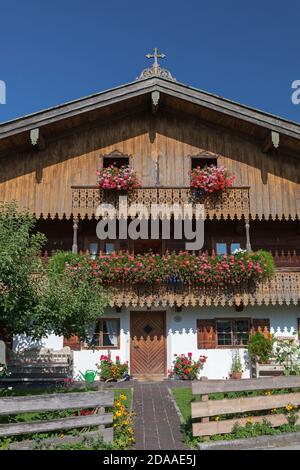 geography / travel, Germany, Bavaria, Lenggries, farmhouse in Lenggries, Upper Bavaria, Additional-Rights-Clearance-Info-Not-Available Stock Photo