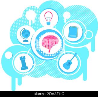 Education flat concept vector illustration Stock Vector