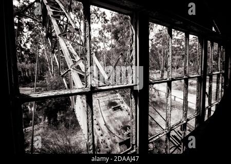 Dredge and Dragline Historical Site in Australia Stock Photo