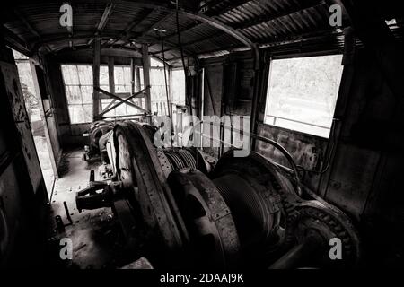 Dredge and Dragline Historical Site in Australia Stock Photo