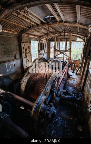 Dredge and Dragline Historical Site in Australia Stock Photo