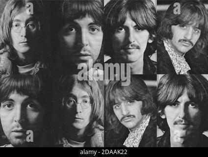 Collage of the four Beatles Stock Photo