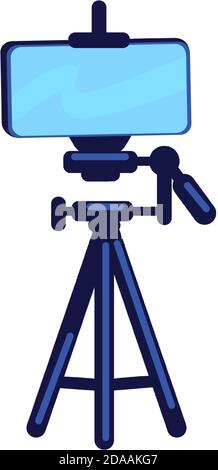 Phone on tripod flat color vector object Stock Vector