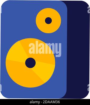 Stereo system flat color vector object Stock Vector