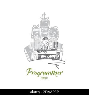 Proctologist concept. Hand drawn isolated vector Stock Vector