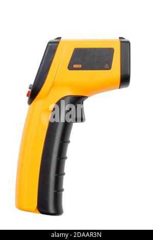 Digital infrared thermometer isolated on white background Stock Photo