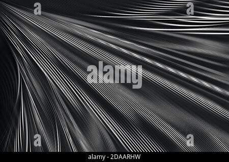 Abstract background. Black and white geometric pattern with lines Stock Photo