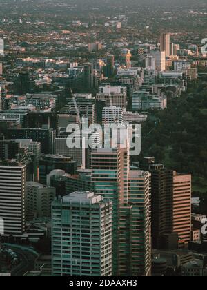 Some rooftops in a cityscape photograph taken in Melbourne, Australia Stock Photo