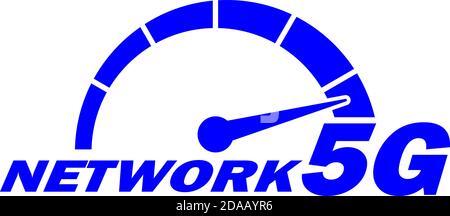 High speed network internet 5G icon design. Illustration,  vector Stock Vector