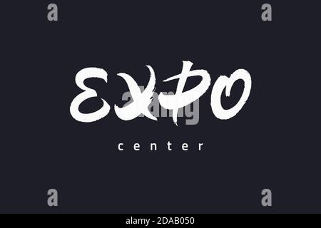 Expo text vector inscription Stock Vector