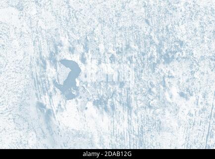 Old paint and rust. Old painted metal texture. Sheet of iron covered with rust. Grunge background  in light blue tonality Stock Photo