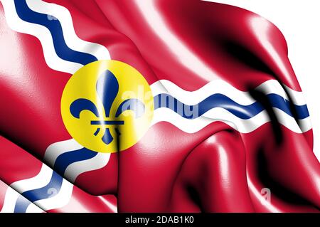 3D Flag of St. Louis (Missouri), USA. 3D Illustration Stock Photo - Alamy