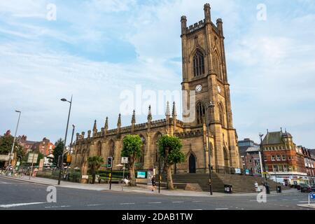 St Luke's Church, known locally as the bombed-out church, a former Anglican parish church in Liverpool, England, UK Stock Photo