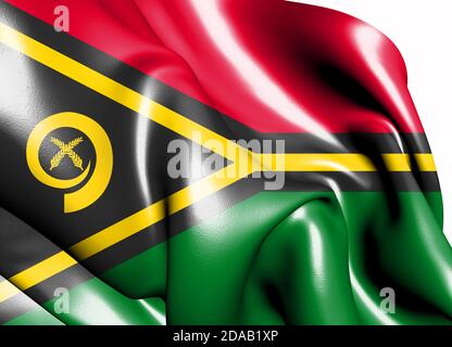 3D Flag of Vanuatu. 3D Illustration. Stock Photo