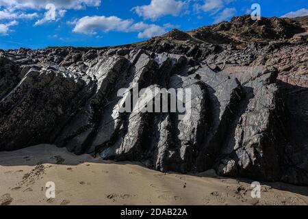 Kynance Cove, a little piece of France in Cornwall. Stock Photo