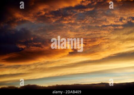 Beautiful winter sunset Stock Photo