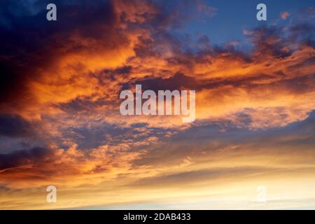 Beautiful winter sunset Stock Photo