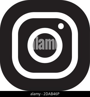 instagram media logo over white background, line style, vector Stock Vector Image & - Alamy