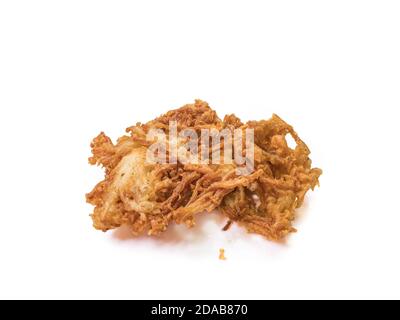 The close up of Thai tempura deep fried vegetable food on white background. Stock Photo