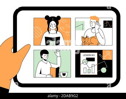 Online education - modern flat design style illustration Stock Vector