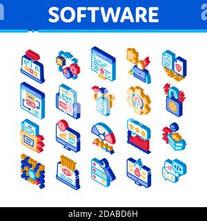 Software Testing And Analysis Icons Set Vector Stock Vector