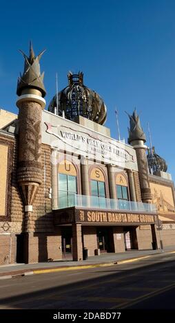 The world's only corn palace, located in Mitchell South Dakota has the