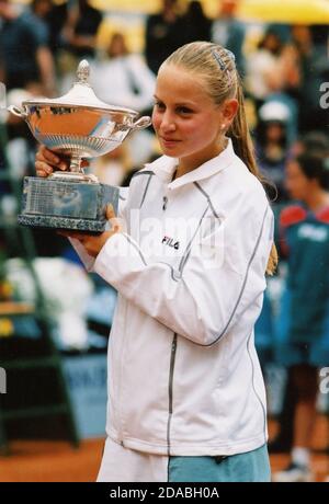 Austrian tennis player Jelena Dokic, Rome, Italy 2001 Stock Photo