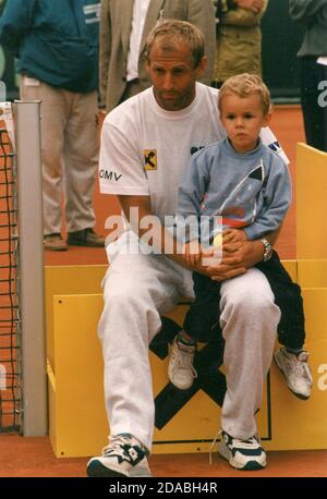 Austrian tennis player Thomas Muster, Roland Garros, France 1996 Stock Photo