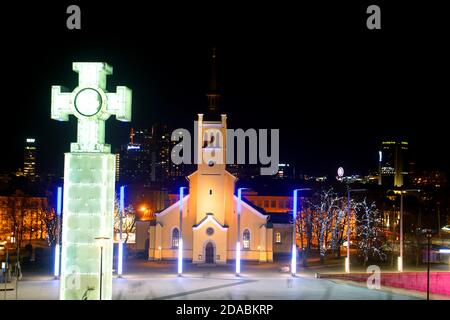 St. John's Church on Freedom Square in Tallinn, Estonia Stock Photo