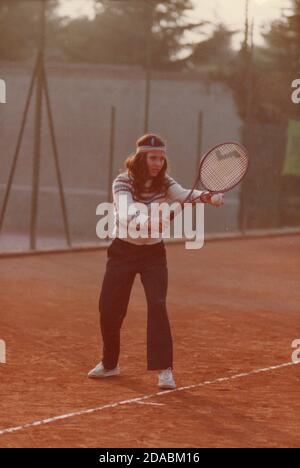 Italian tennis player Rosalba Caporuscio, 1980s Stock Photo