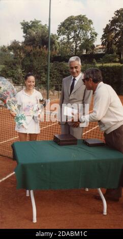 Italian tennis player Rosalba Caporuscio, 1980s Stock Photo