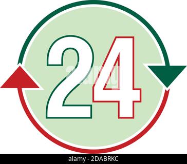 24-hour service center - help icon, technical support icon, computer services support, technical support concept Stock Vector