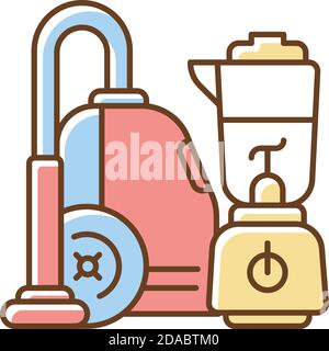 House appliances RGB color icon Stock Vector