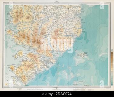 SOUTH HARRIS LEWIS Western Isles Outer Hebrides. Scotland. LARGE 1895 old map Stock Photo