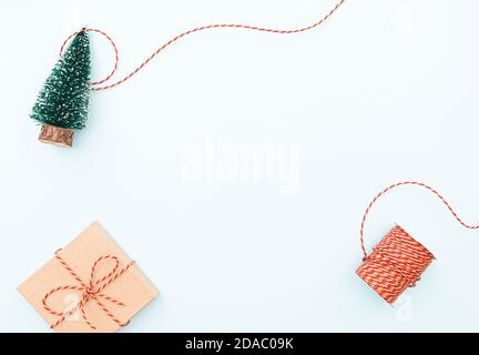 Christmas or New Year composition, layout with minimal idea, space for text Stock Photo