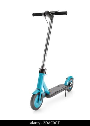 3D rendering on electric scooter on white background Stock Photo