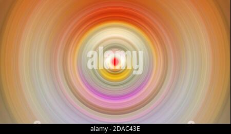 Abstract round orange background. Circles from the center point. Image of diverging circles. Rotation that creates circles. Stock Photo