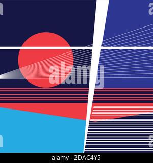 Abstract bright background with geometric objects Stock Vector