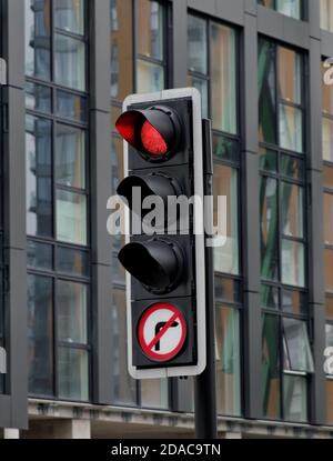 Traffic light on red. Stock Photo