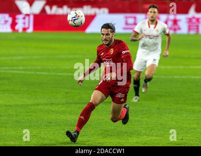 Juan Cruz of Osasuna during the Spanish championship La Liga football match between Sevilla FC and CA Osasuna on November 7, 2020 at Ramon Sanchez P P Stock Photo