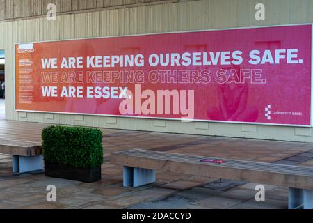 University of Essex campus during the second COVID-19 lockdown in November 2020. Stock Photo