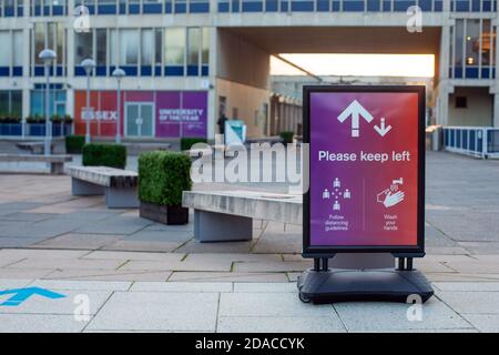 University of Essex campus during the second COVID-19 lockdown in November 2020. Stock Photo