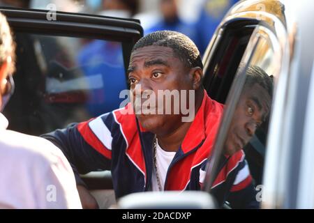 Tracy Morgan delivers remarks at the opening of the Marcy Houses Community Center on November 6, 2020 in Brooklyn, New York. Stock Photo