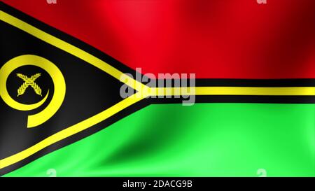 Vanuatu Flag. Background Seamless Looping Animation. 4K High Definition Video. Stock Photo