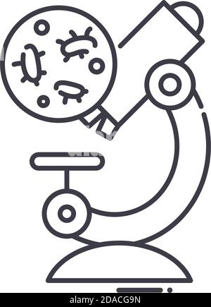 Human cell testing white linear icon for dark theme Stock Vector Image ...